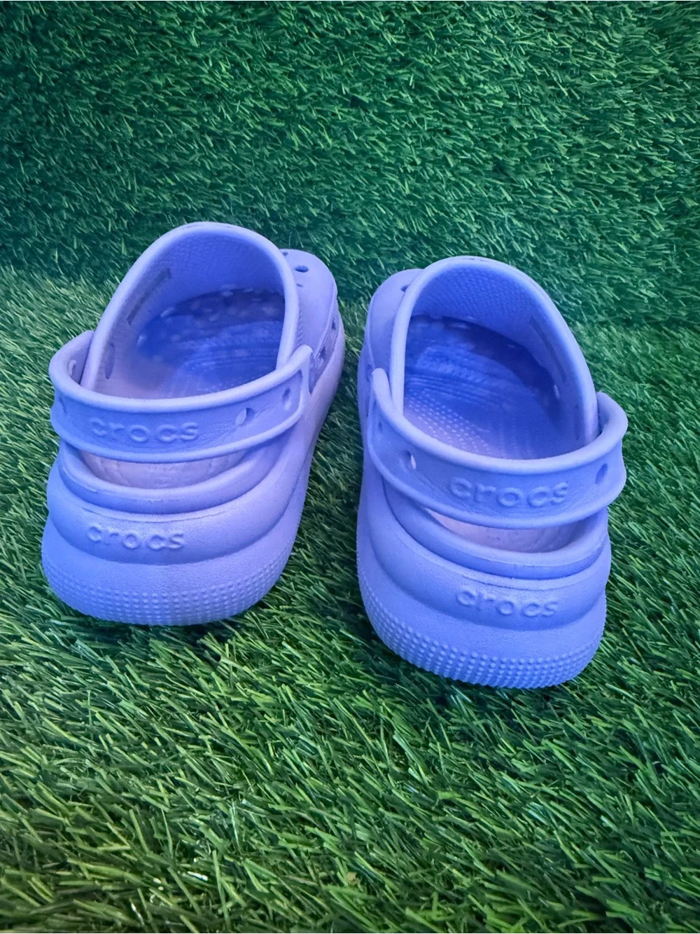 Crocs Kids Lavender Clog Platform Comfortable Slip-On Shoes 1Y